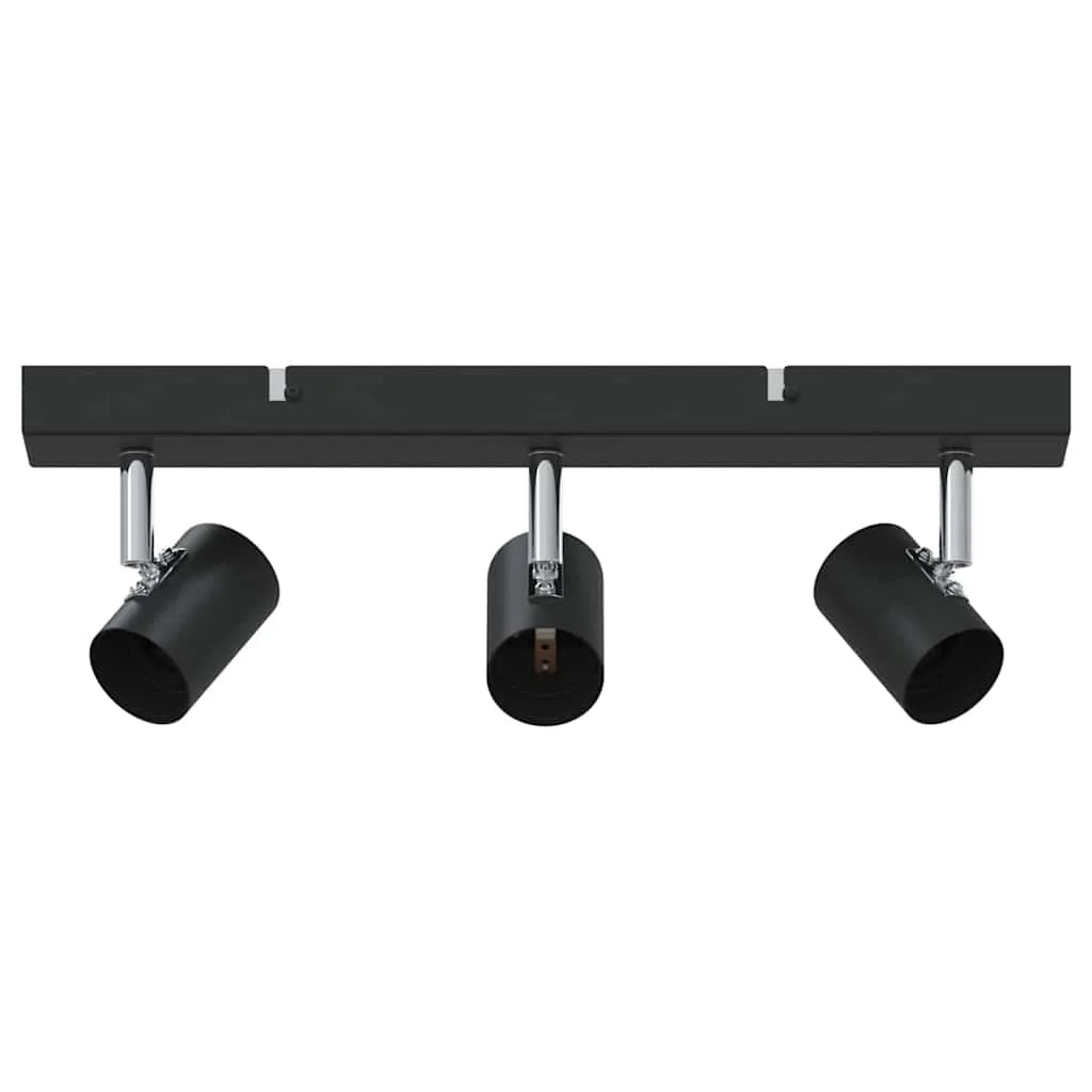 Faretto da soffitto moderno versatile e orientabile 38 x 6,5 x 11,5 cm metallo nero 02_0058291
