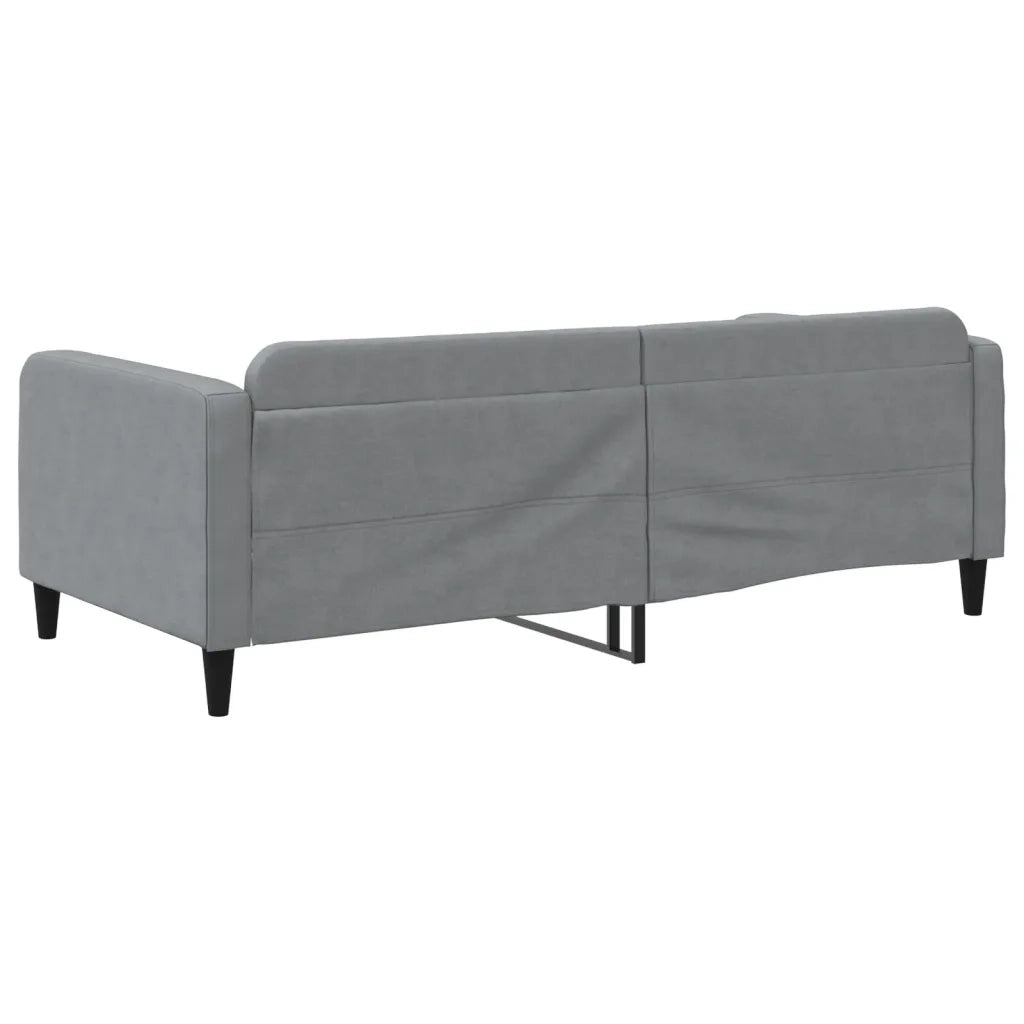 Letto da camera | Letto da Giorno Grigio Chiaro 100x190 cm in Tessuto