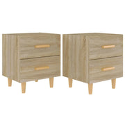 Set di 2 Comodini | Armadio da Notte | Mobiletto da notte in Rovere Sonoma 40x35x47,5 cm