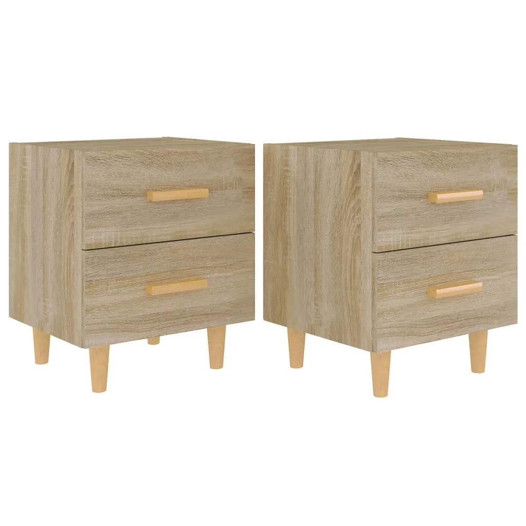 Set di 2 Comodini | Armadio da Notte | Mobiletto da notte in Rovere Sonoma 40x35x47,5 cm