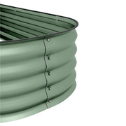 LETTO PER ORTO RIALZATO MODULARE 150X62X30CM IN ACCIAIO GALVANIZZATO CON FONDO APERTO VERDE