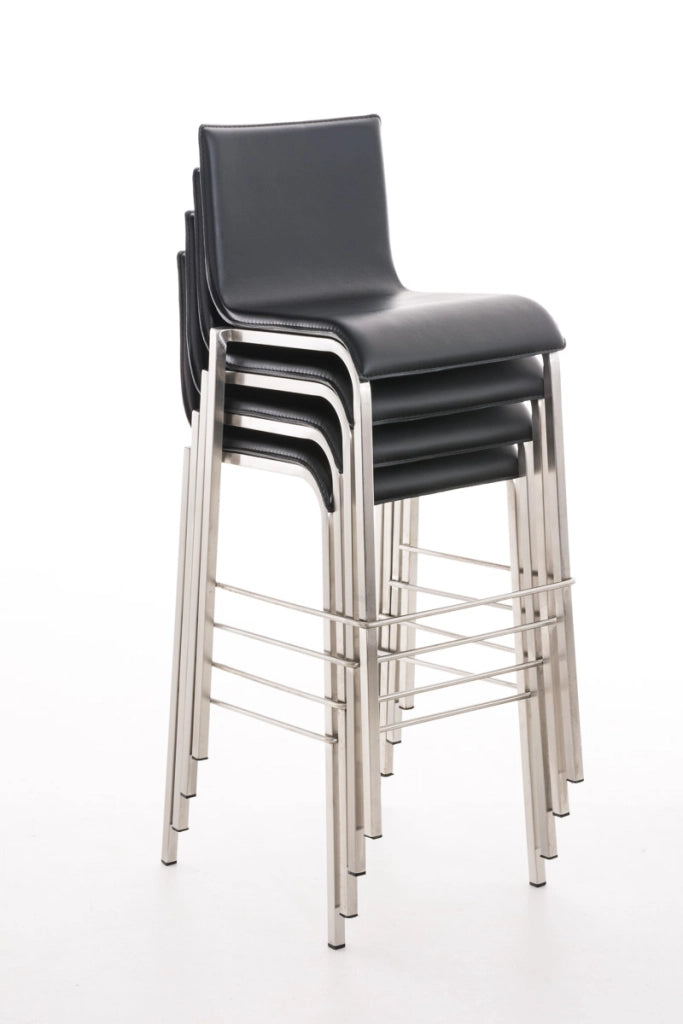 Sgabello Avola b78 similpelle nero