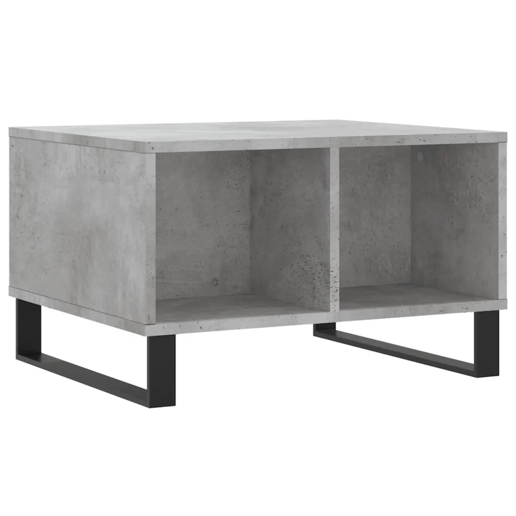 Tavolino Salotto Grigio Cemento 60x50x36,5 cm Legno Multistratocod mxl 118744