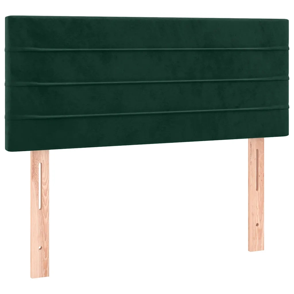 Testiera-Testata-Testiera Decorativa Verde Scuro 80x5x78/88 cm in Velluto 303485
