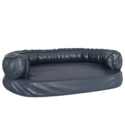 Letto Cani Ergonomico Gommapiuma Blu Scuro 88x65 cm Similpelle CFW8127064