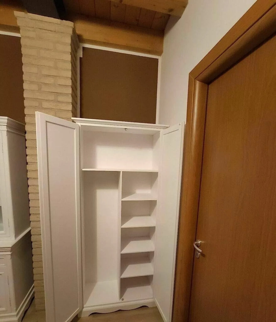 Armadio stipo in legno bianco arte povera 87x40x192h (1520) - Mobili 2G