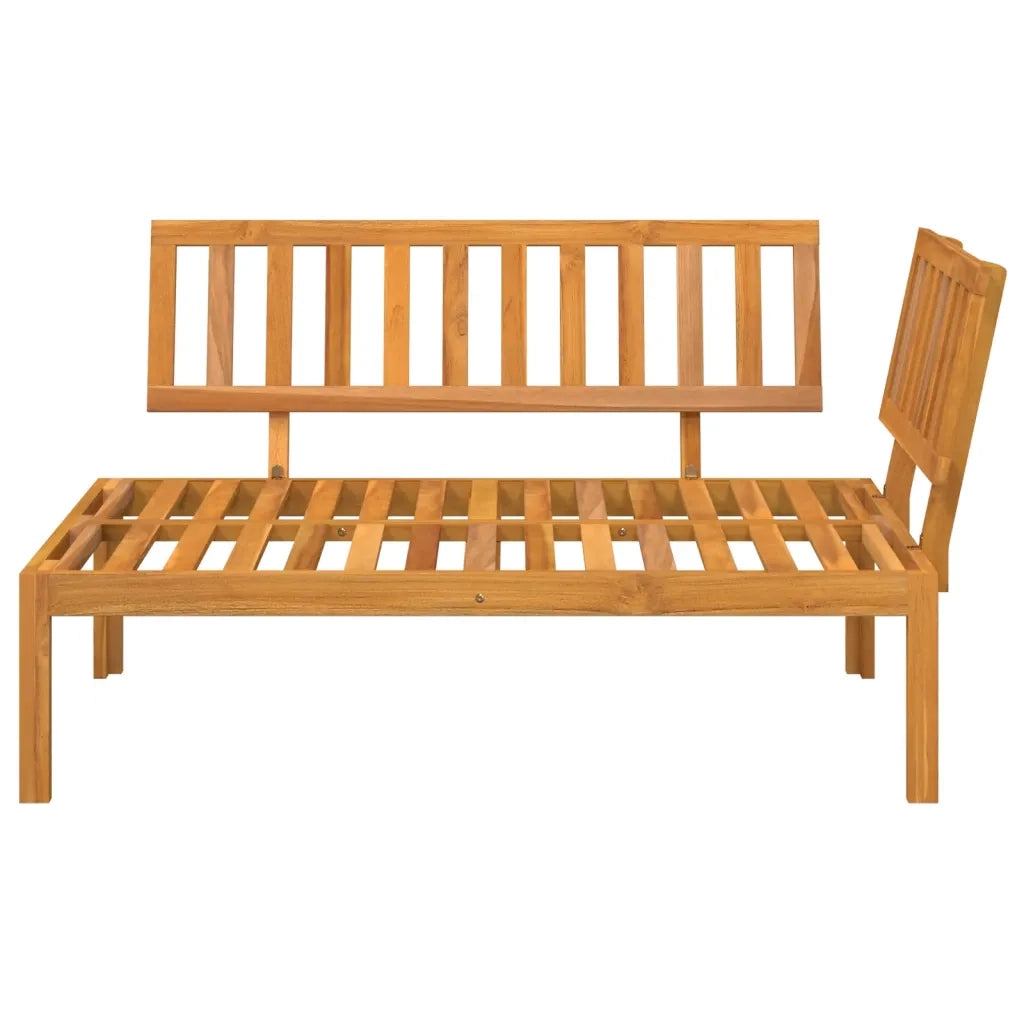 Divano Angolare da Giardino Pallet in Legno Massello di Acacia