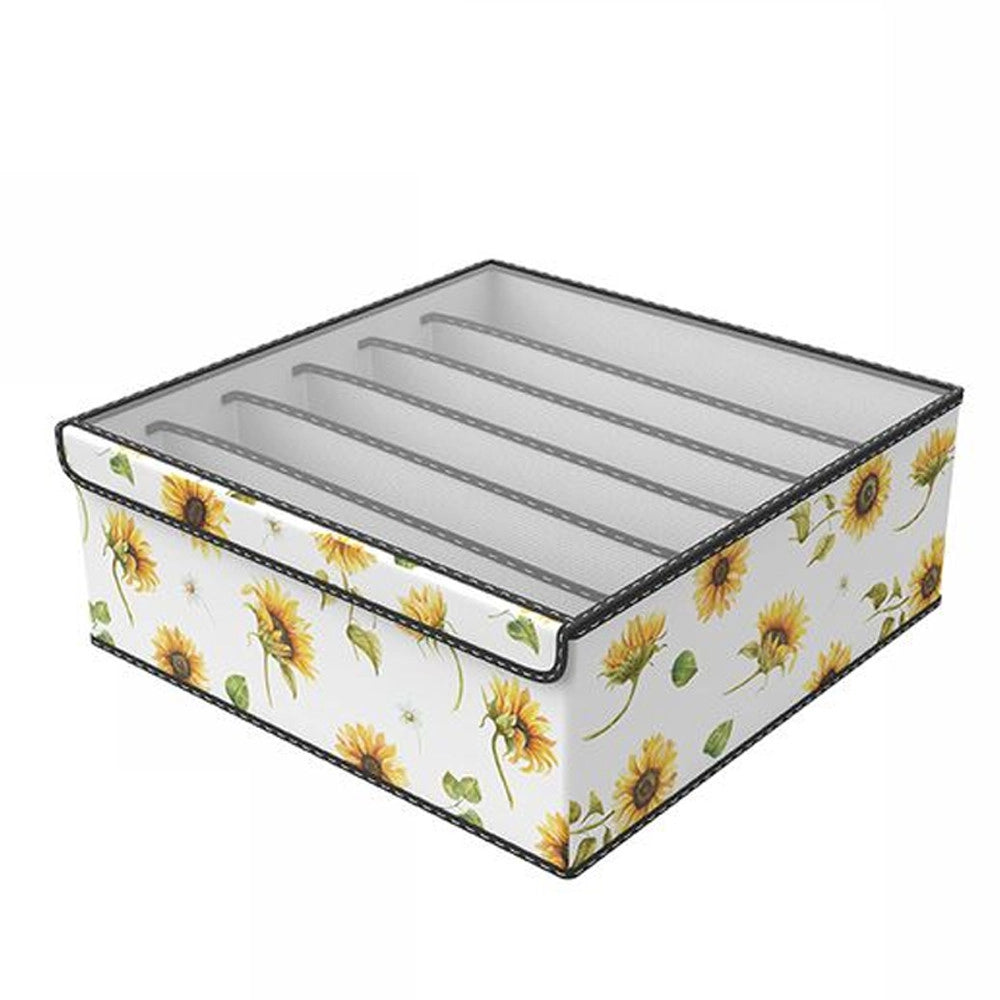 Trade Shop - Box Scatola Salvaspazio Armadio Contenitore Porta Oggetti Organizer 32x32x12 Cm -