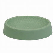Trade Shop - Piattino Per Sapone Decorato Verde Portasaponetta Moderno Accessorio Bagno 79788 -