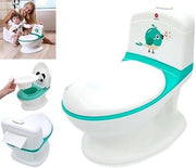 Toilet per Bambini con Suono Realistico di Scarico, Adatto per la Potty Training per Ragazzi e Ragazze, Stabile, Comodo, Cassetto Rimovibile. Ideale per il Primo Toilet. (verde)