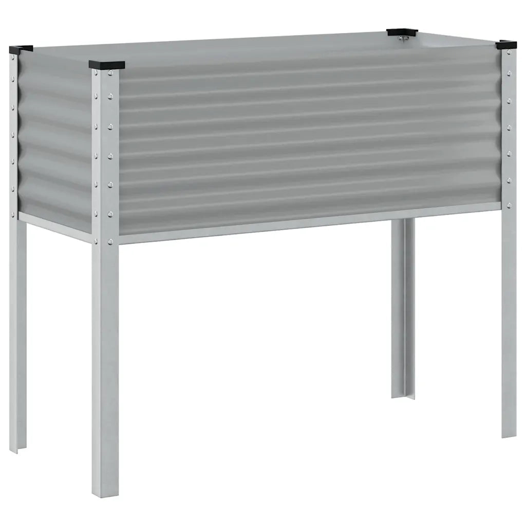Fioriera da Giardino Grigia 100x45x90 cm in Acciaio 4008970