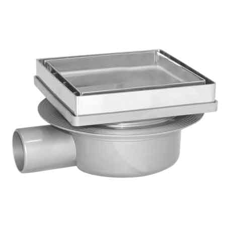 CHIUSINO CON PORTA PIASTRELLA 13x13 cm - scarico Ø 40 mm