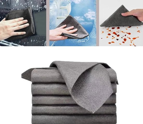 Asciugamano microfibre per pulire vetri auto, 30x40cm, confezione da 5 pezzi, poliuretano e strofinato senza peli e strisce.