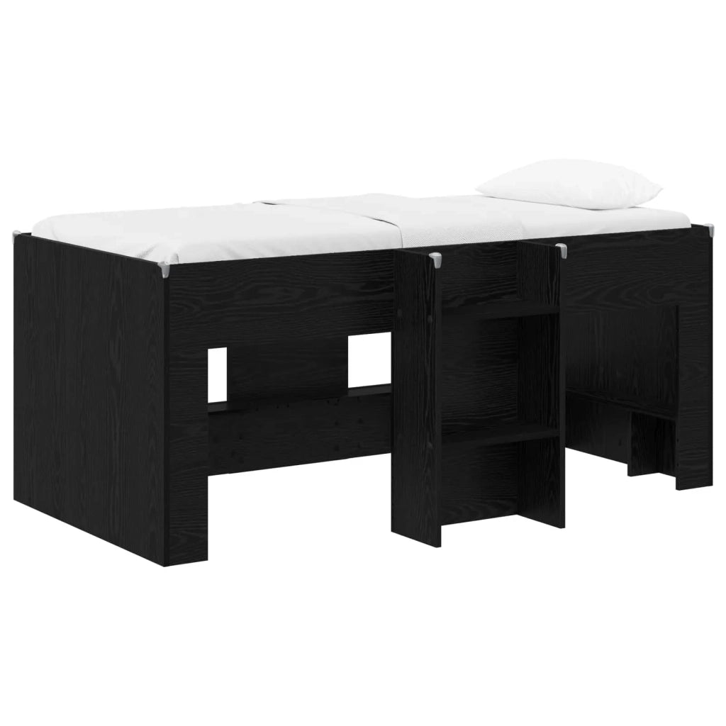 Letto Alto per Bambini Rovere Nero 163 x 101,1 x 68,5 cm 3422572