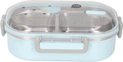 Liner di stile descrittivo termoisolante per scatola di latta per bambini con pranzo scolastico: vis trasparente blu.