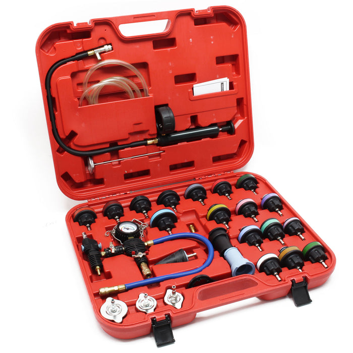 Tester per impianto di raffreddamento 27 pezzi con pompa e tappi del radiatore