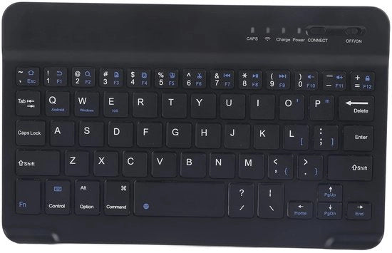 Tastiera da Scrivere senza Fili - in Alluminio - Ultra-sottile - per Laptop e Desktop - 7-8 Pollici