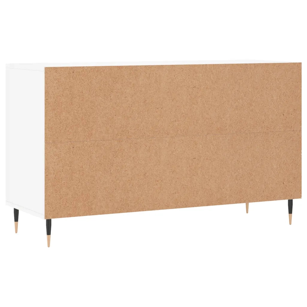 Scarpiera Bianco Lucido 102x36x60 cm in Legno Multistrato 831406