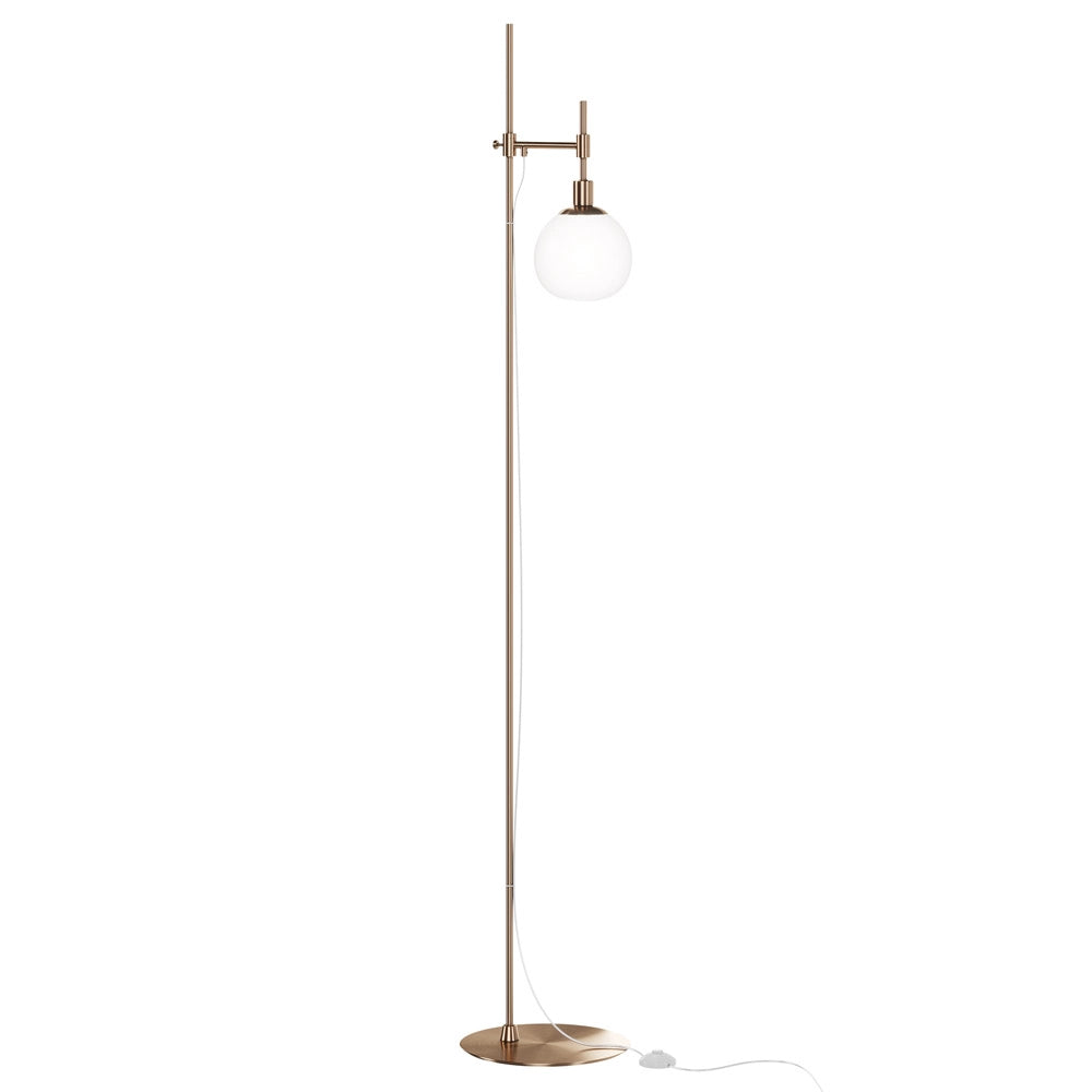 Maytoni Lampada da terra contemporanea Erich 1 luce E14 oro rosa metallo diffusore vetro