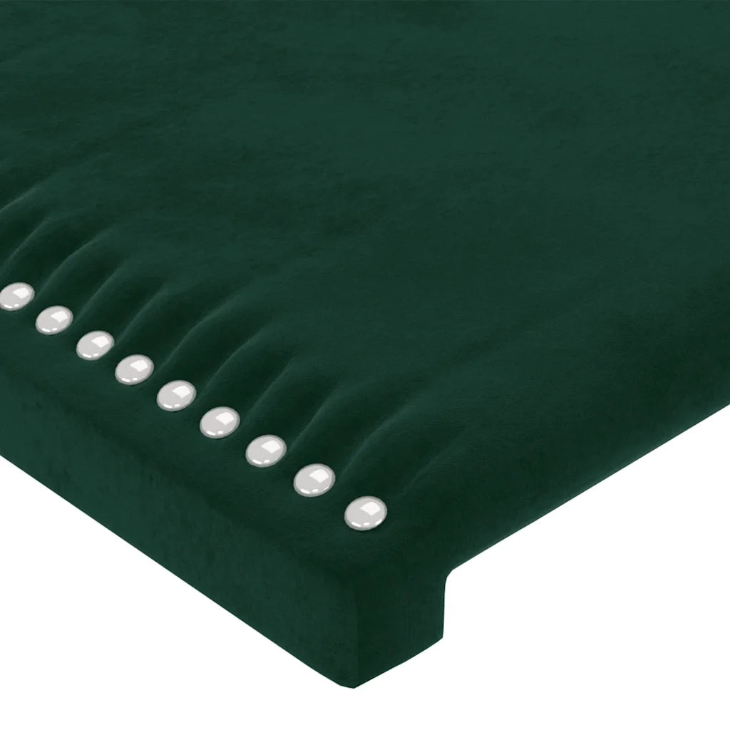 Testiera a LED Verde Scuro 90x5x118/128 cm in Velluto 3122323