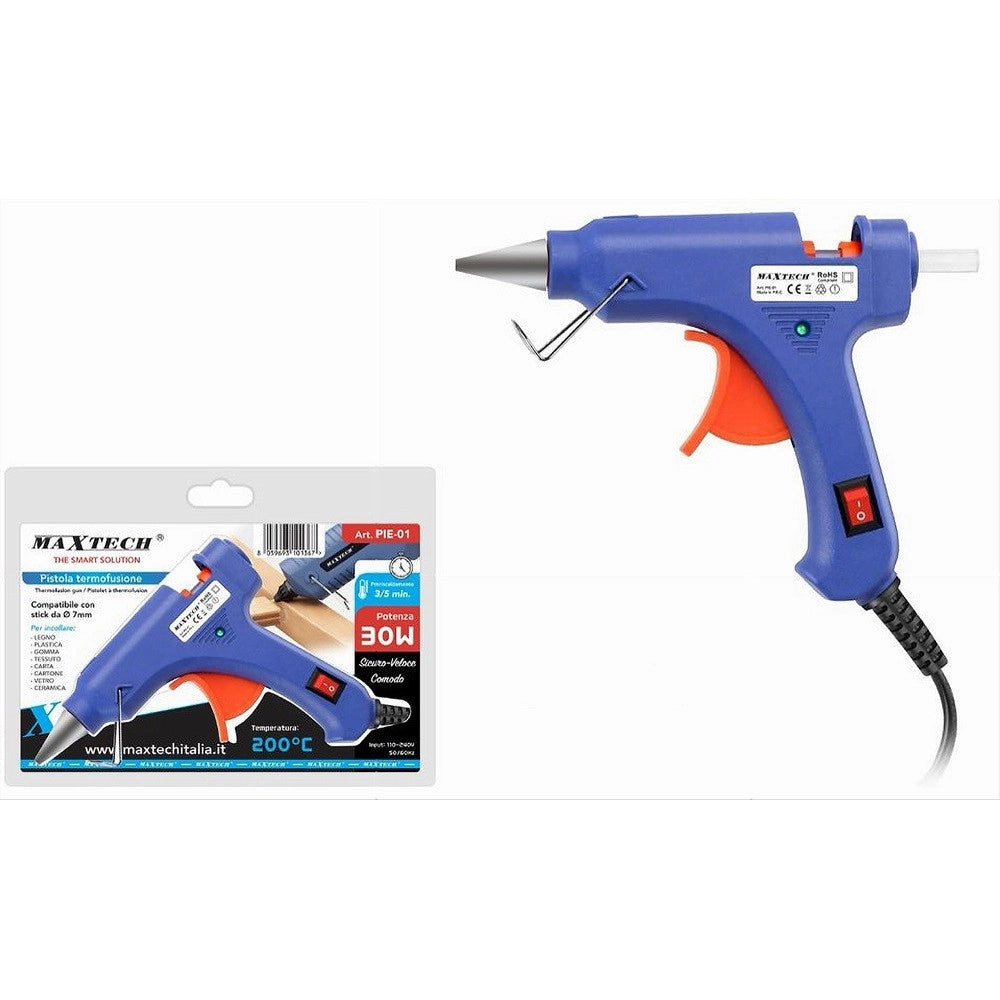 Trade Shop - Pistola Termofusione Per Colla A Caldo Incollatrice 30 W Fai Da Te Hobby Pie-01 -
