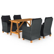 Set da pranzo da giardino mobili da esterno 5 pezzi grigio scuro 02_0013800