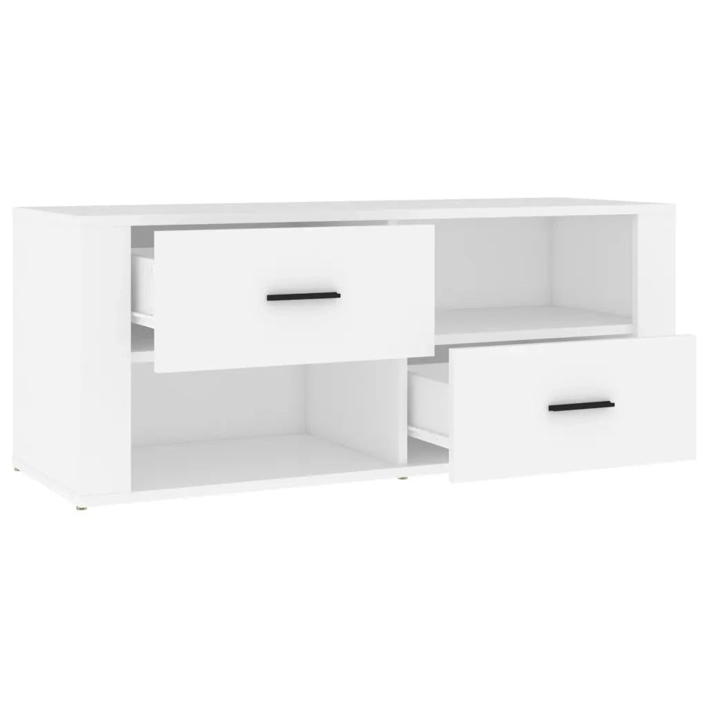 Mobile Porta TV Bianco 100x35x40 cm in Legno Multistrato cod mxl 25877