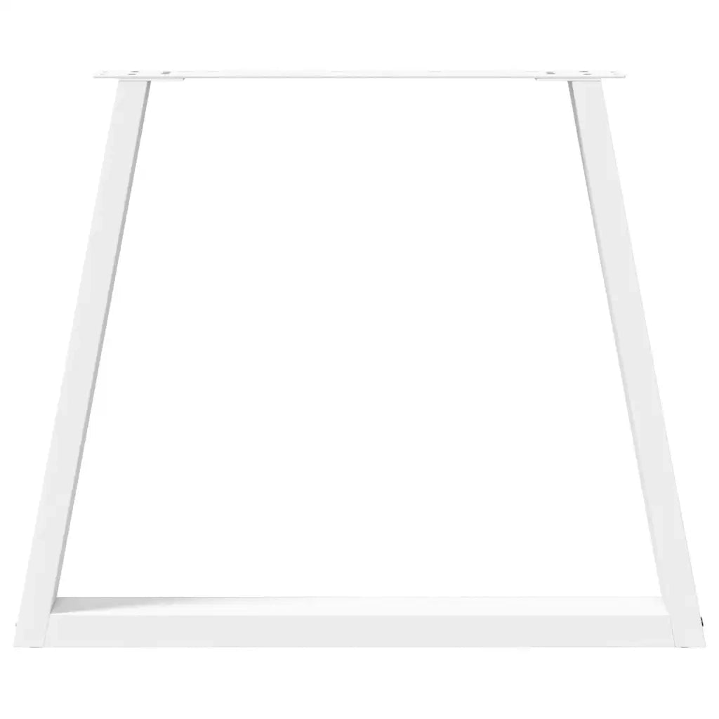 Gambe per tavolo da pranzo a forma di V 3 pz bianche 80x(72-73,3) cm in acciaio