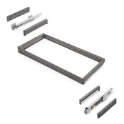 Telaio con guide a estrazione totale e chiusura morbida per accessori per armadi Quartz, 562-588mm, Alluminio e plastica