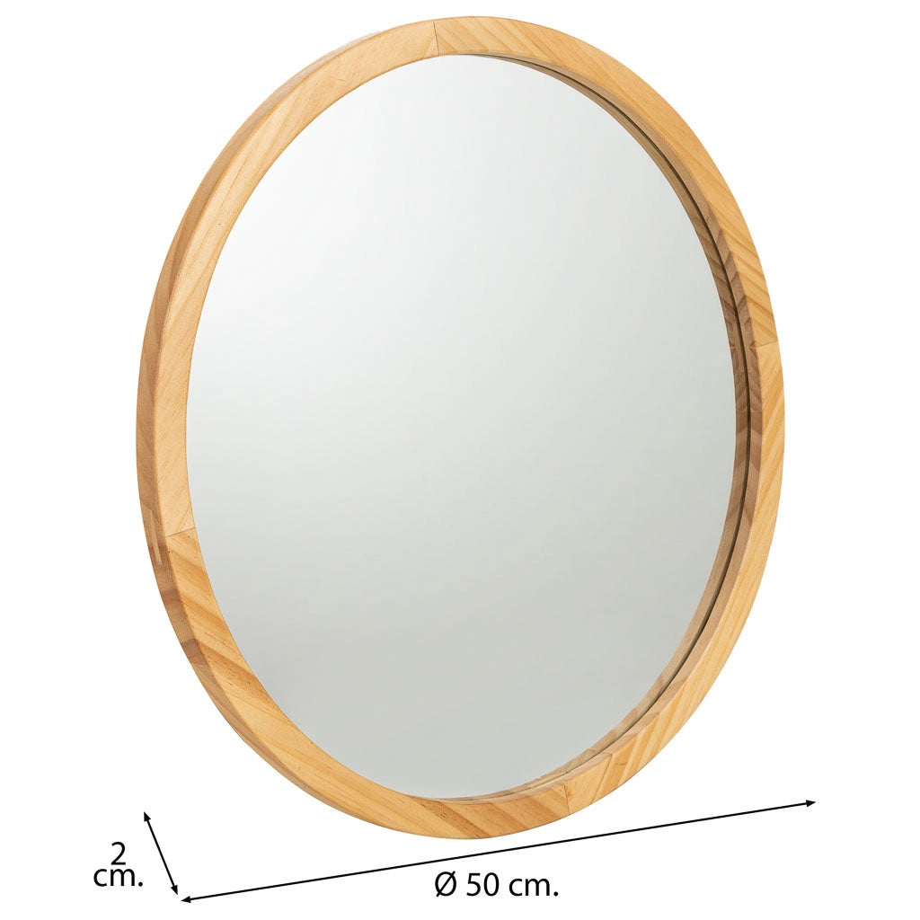 Specchio in legno 50x02x50