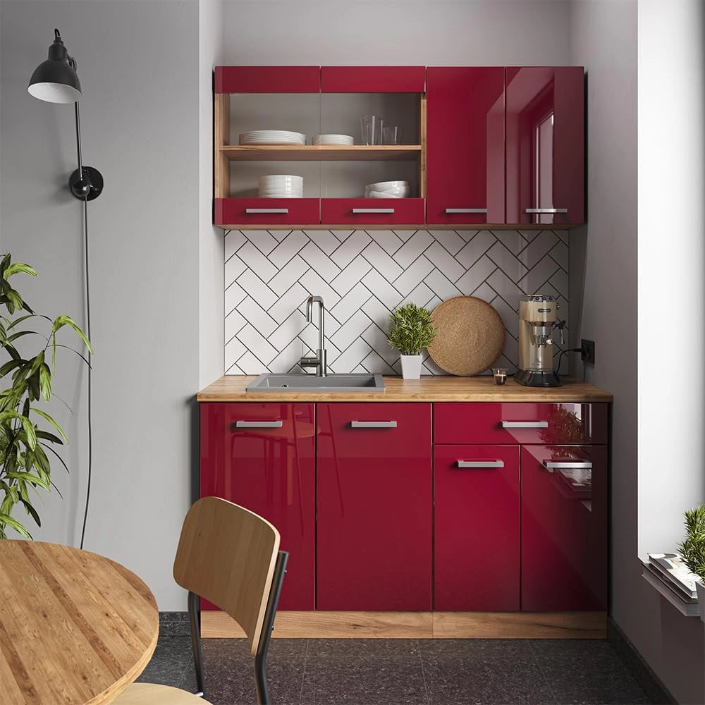 Scaffale da cucina R-Line, Quercia dorata, 15 cm senza piano di lavoro, per la libera combinazione all'interno di sistemi cucina modulari