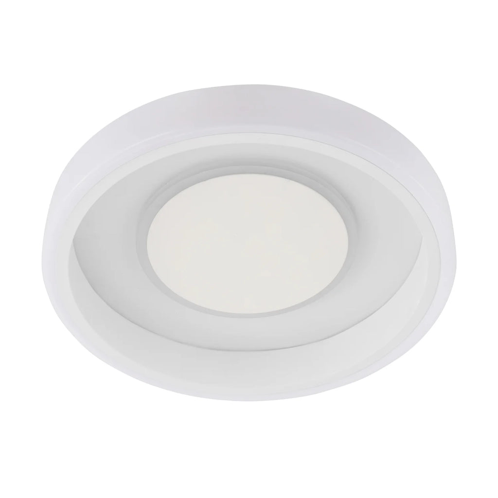 Plafoniera Contemporanea Remidos Acciaio Bianco Luce Led Integrato 15,5W