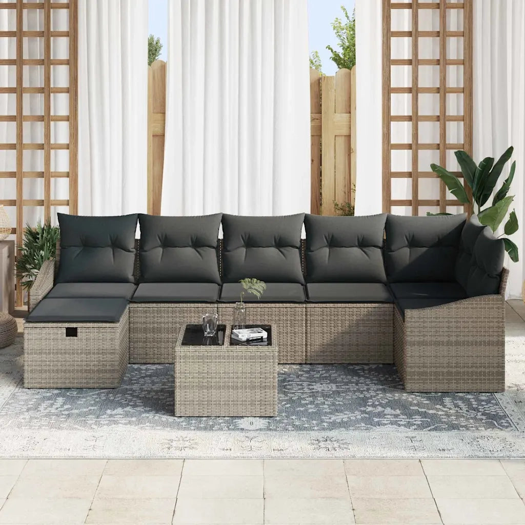 Set di divani con cuscino 8 pcs polyrattan