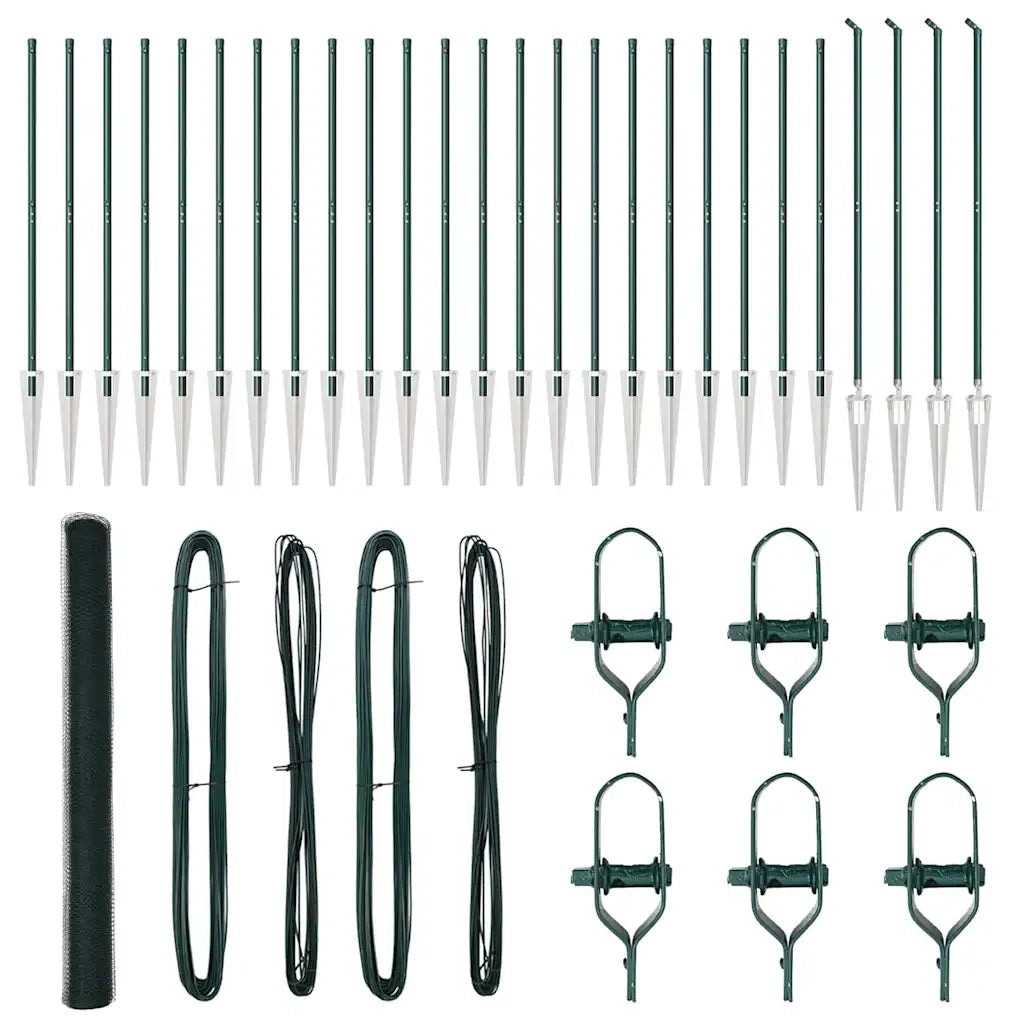 Palo della recinzione Verde 50 x 1,5 m (rete da 13 mm)