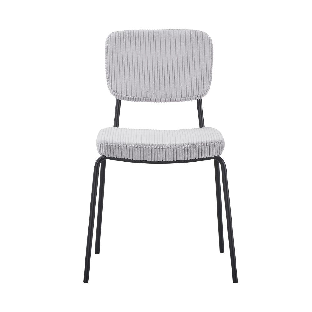 Set 4 Sedie imbottite Juno grigio chiaro 44x55x83H – Il comfort in stile industriale