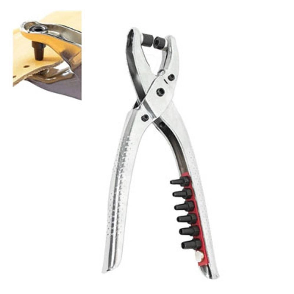 Trade Shop - Pinza Perforatrice Punzonatrice 6 Misure Per Bucare Cinture Borse 92864 -