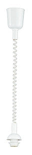 Pendel SALISCENDI in plastica bianca con attacco E27 35-125 cm.