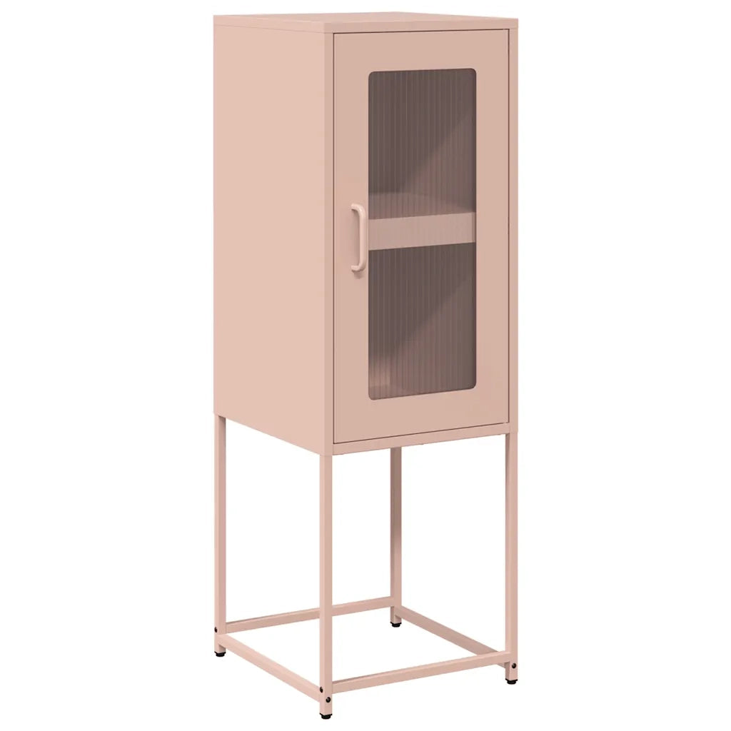 Credenza Rosa 36x39x107 cm in Acciaio Laminato a Freddo 853399