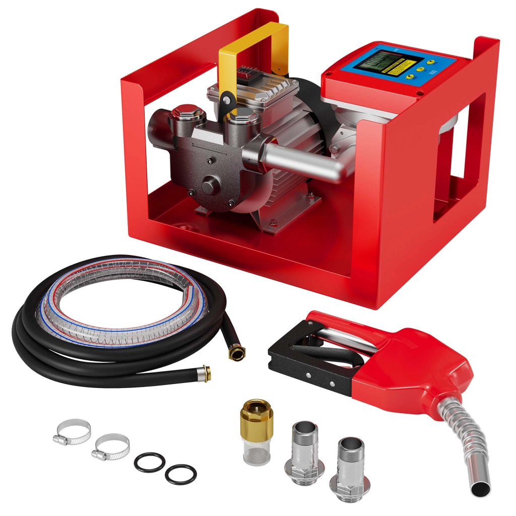 Mini distributore diesel gasolio con pompa autoadescante 230V 550W 60 l/min e pistola erogatrice