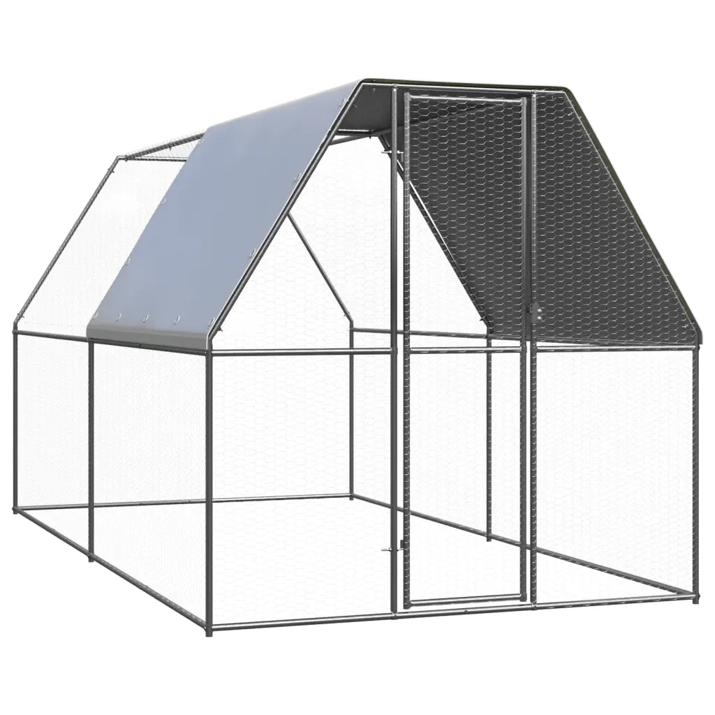 Gabbia per Polli da Esterno 2x4x2 m in Acciaio Zincato cod mxl 53288