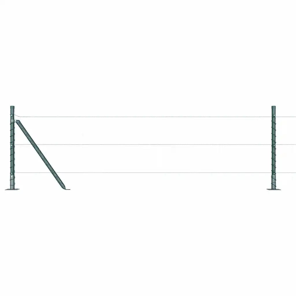 Palo della recinzione 26 pcs Grigio 3,2 x 3,2 x 70 cm