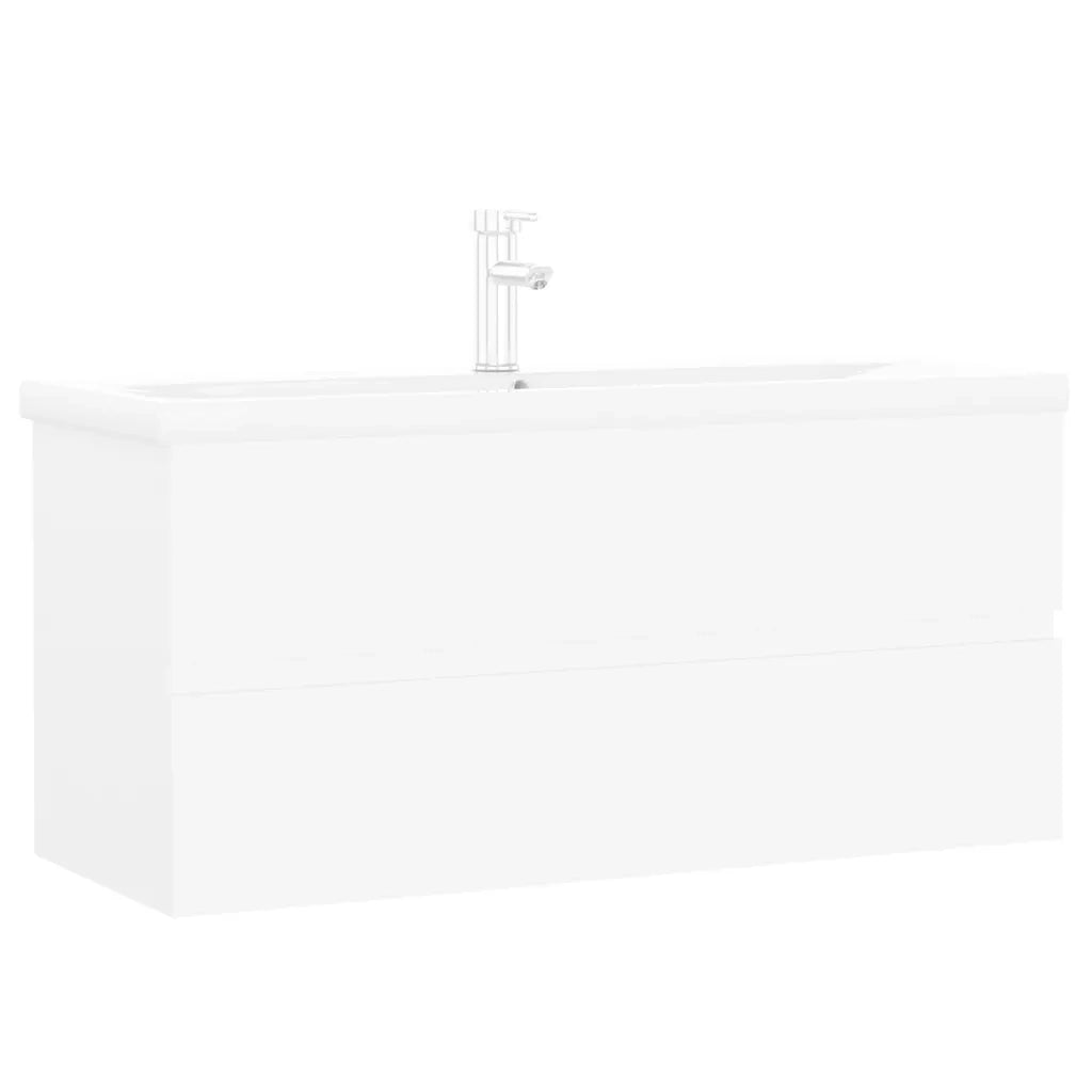 Mobile Bagno con Lavabo Integrato Bianco in Legno Multistratocod mxl 120676