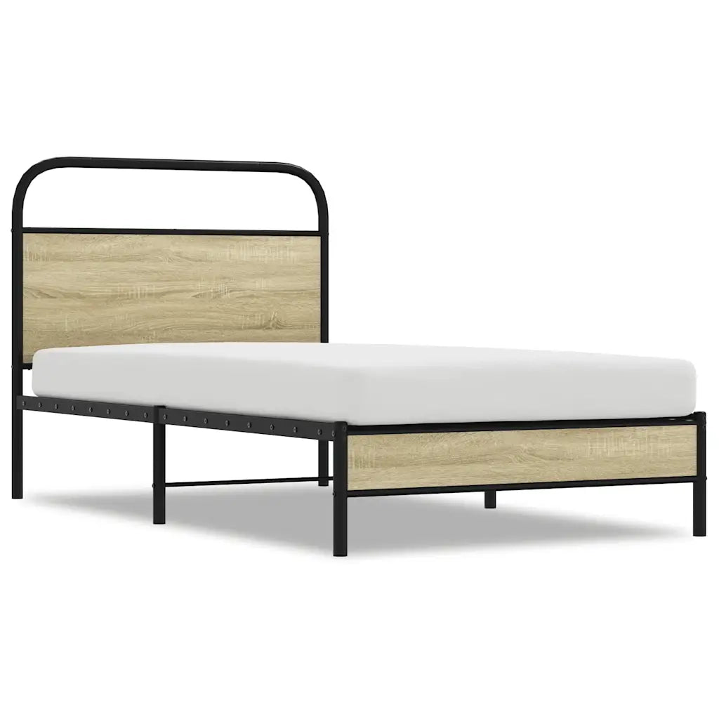 Giroletto senza Materasso-Struttura Letto Rovere Sonoma 100x200cm in Truciolato 364506