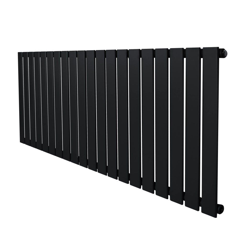 Radiatore Orizzontale Design Piatto Colonna Singola Nero 600x1400 mm