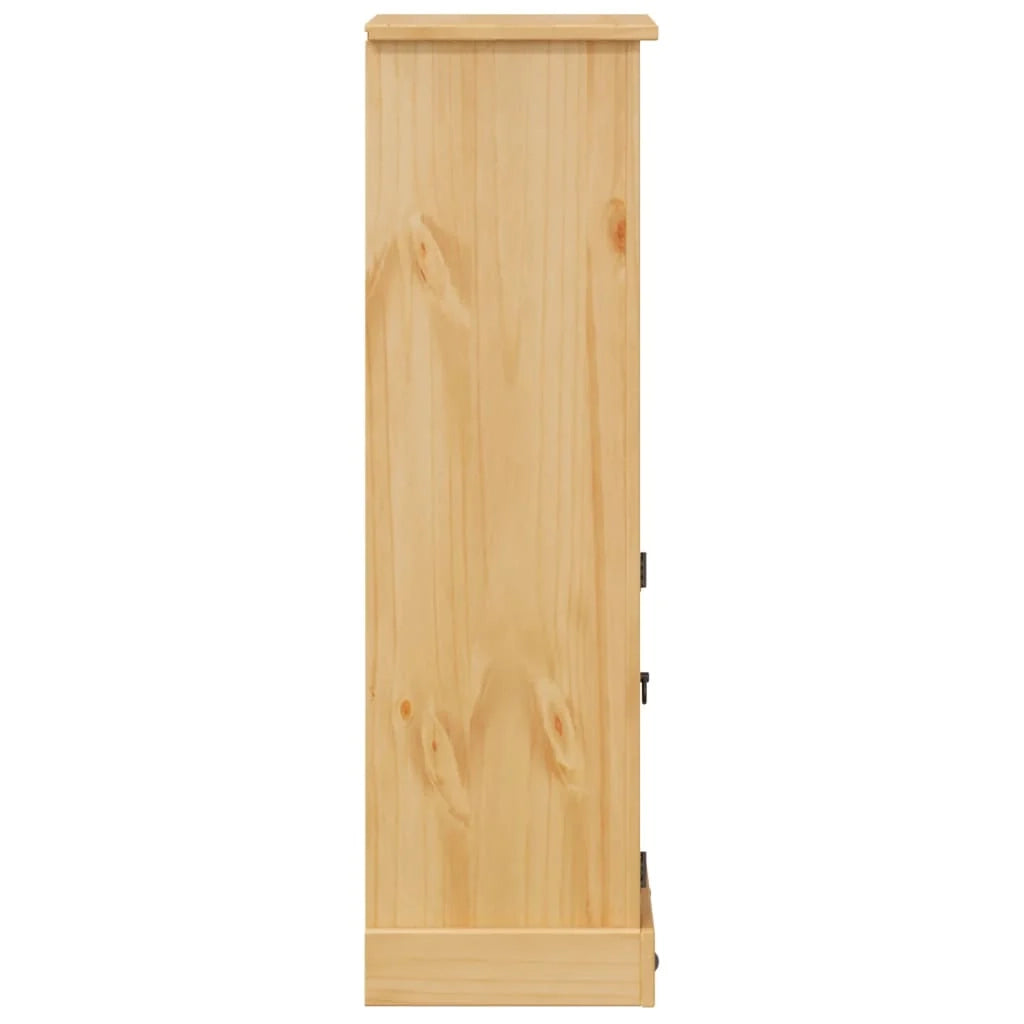 Mobiletto da bagno Corona contenitore efficiente 45 x 33 x 110 cm legno di pino massello finitura miele 02_0057602