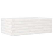 Fioriera | Cassetta per fiori | Vaso da Giardino Bianca 70x40x23 cm Legno Massello di Pino
