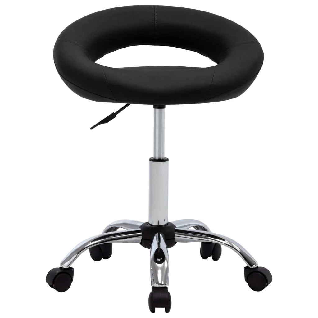 Sedia da ufficio con ruote in similpelle nera 02_0024079