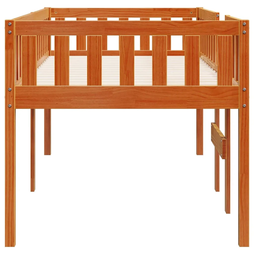 Letto Bambini | Letto Infantile | Lettino senza Materasso Marrone Cera 90x190 cm Legno Pino