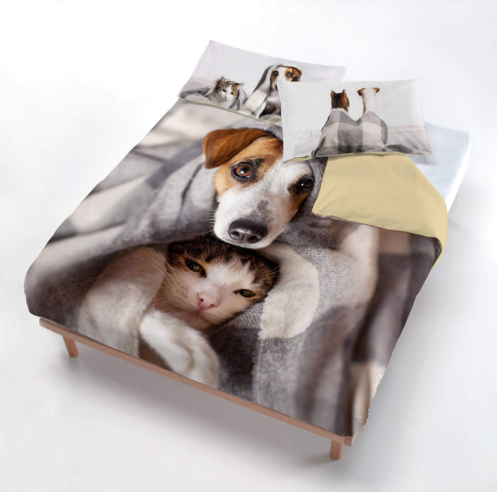 Copripiumino Singolo con Federe Stampato in Microfibra Peggy