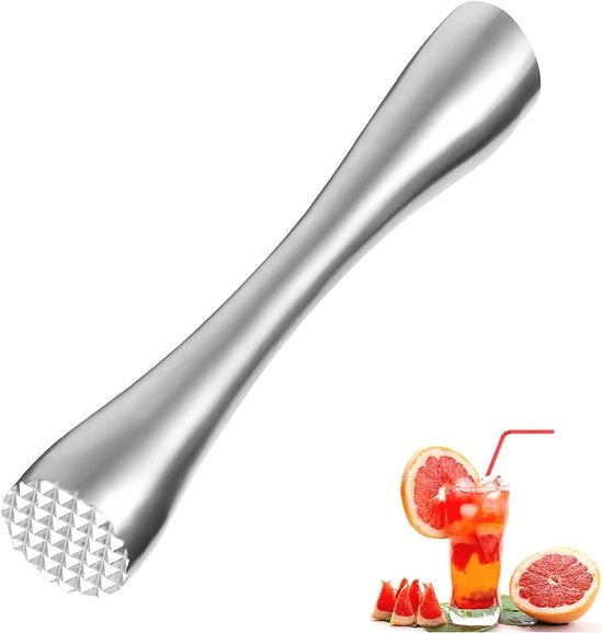 Muddler per Cocktail 20 cm - Acciaio Inossidabile per Mojito e Bevande Fruttate - Accessori Bar Essenziali